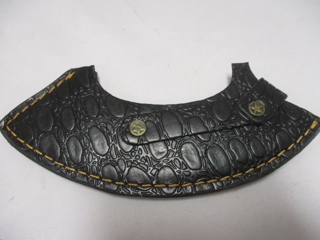 Damascus 6" Blade ULU Alaskan Cutting Knife with Leather Sheath - 5
