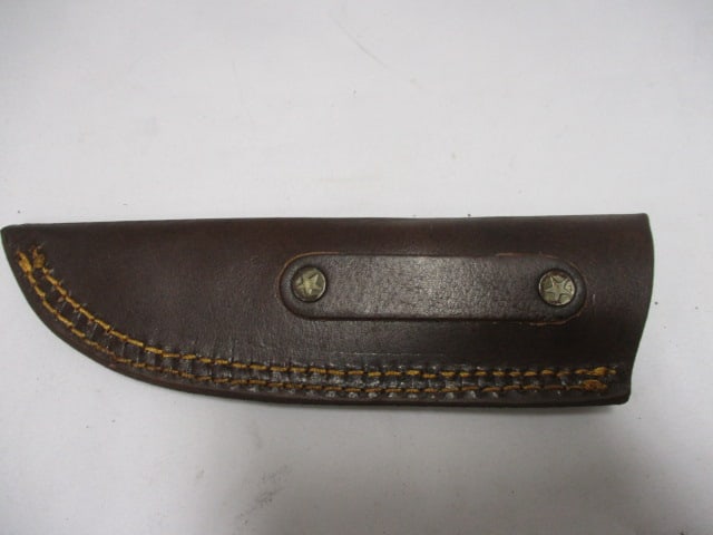 Damascus Fix Blade Knife with Leather Sheath - 7