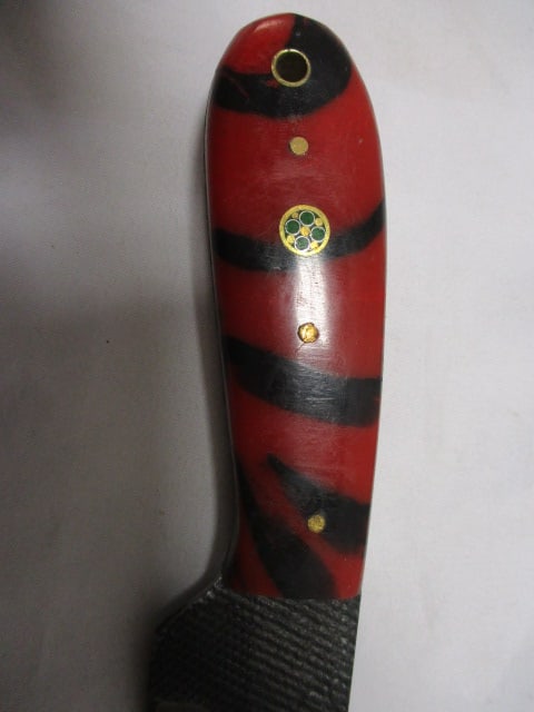 Damascus Bull Nose Fix Blade Knife with Leather Sheath - 3