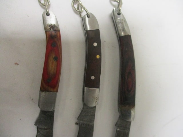 Three Key Chain Pocket Folding Knives - 3
