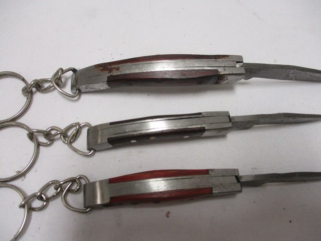 Three Key Chain Pocket Folding Knives - 4