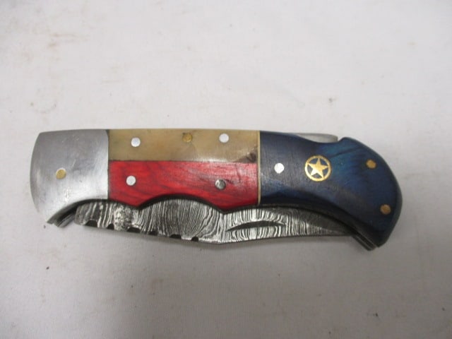 Two Damascus Knives with Leather Sheaths - 10