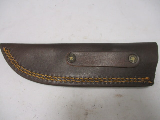 Damascus Hunting Knife with Leather Sheath - 7