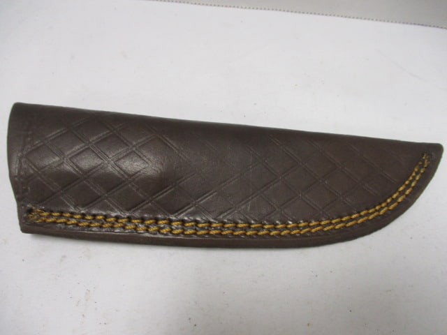 Damascus Hunting Knife with Leather Sheath - 6