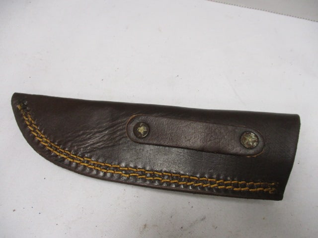 Damascus Hunting Knife with Leather Sheath - 7