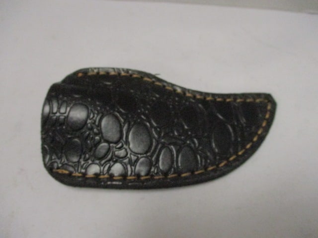 Damascus Short Skinner Knife with Leather Sheath - 5