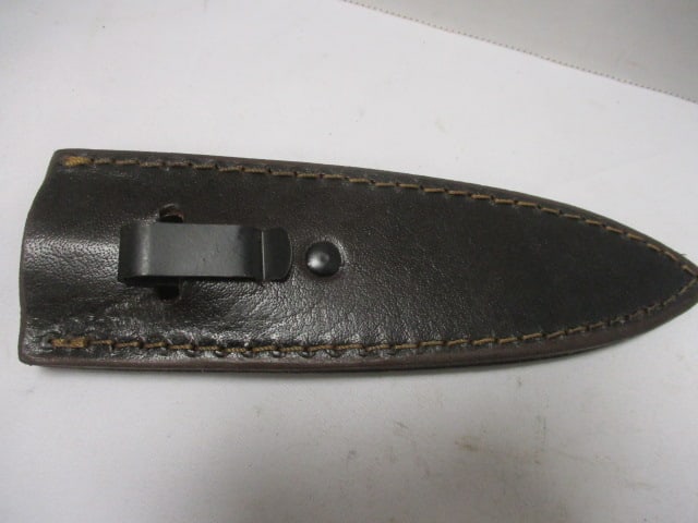 Damascus Double Blade with Leather Sheath - 7