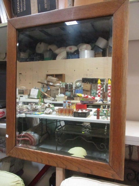 Antique Bevel Wall Mirror: 29 x 35