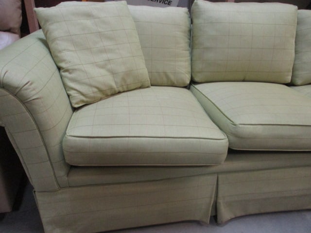 Green Plaid Fabric Sofa - 2