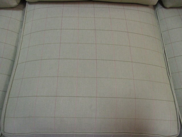 Green Plaid Fabric Sofa - 3