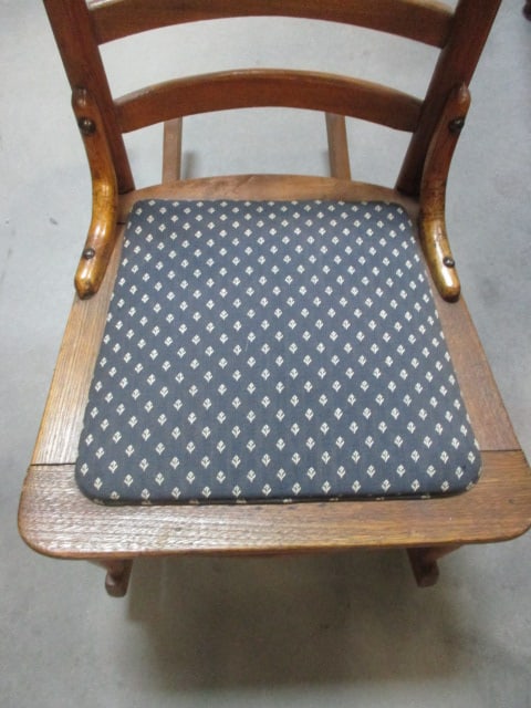 Vintage Spindle Back Hardwood Rocker - 2
