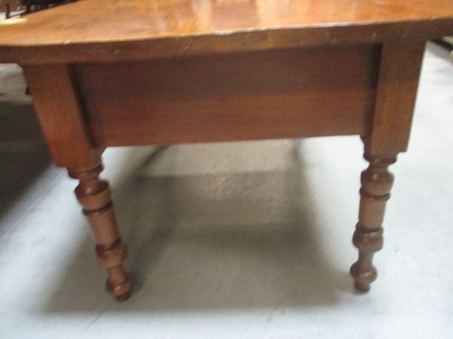 Primitive Country Style Wood Work Table w/Dovetail Drawer & - 5