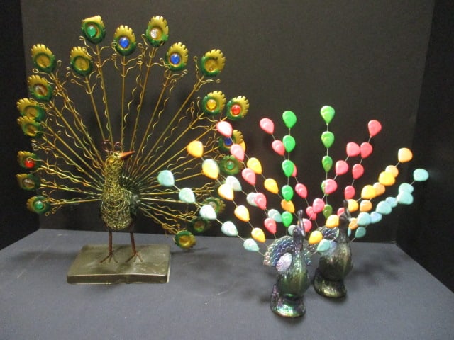 3 Colorful Peacock Sculptures (1 of 8)