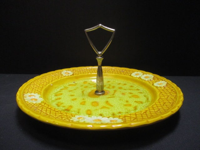 California Pottery Vtg. Candy Dish: 10 1/2"