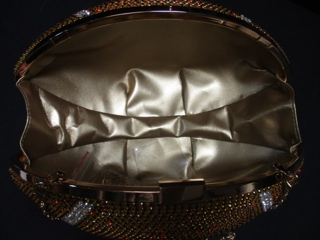 Rhinestone Football Novelty Clutch Purse - 3