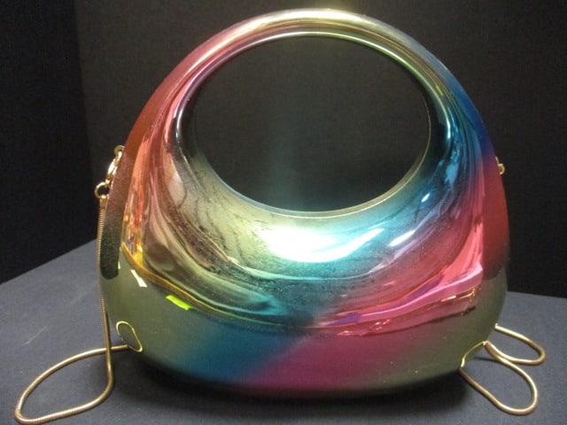Evil Eye Clutch Bag (6 1/2 x 4) & Rainbow Acrylic Moon Shaped - 4