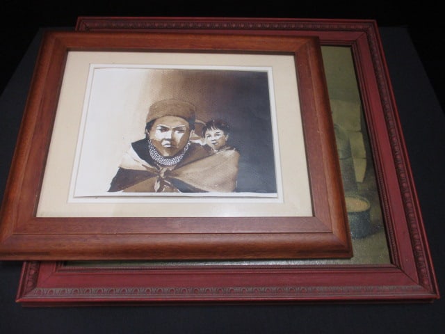 Framed Watercolor Print (16 x 14) & Still Life Framed Print on Board (1 of 6)