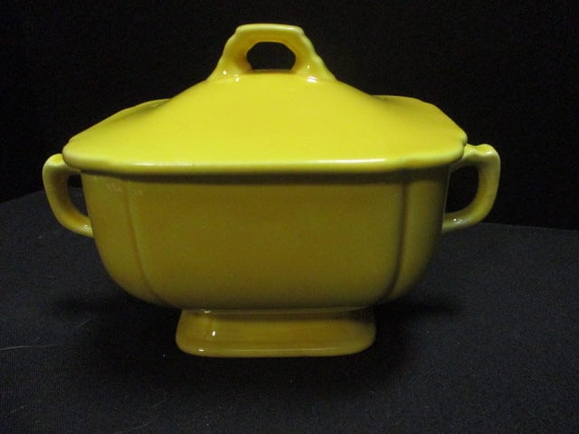 Cardinal China Yellow Pottery Gravy Seperator & Yellow Lidded - 6