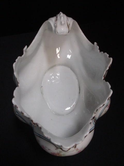 Victorian Style Cake Plate 9 1/2" & Austrian Porcelain Bowl 7" - 4