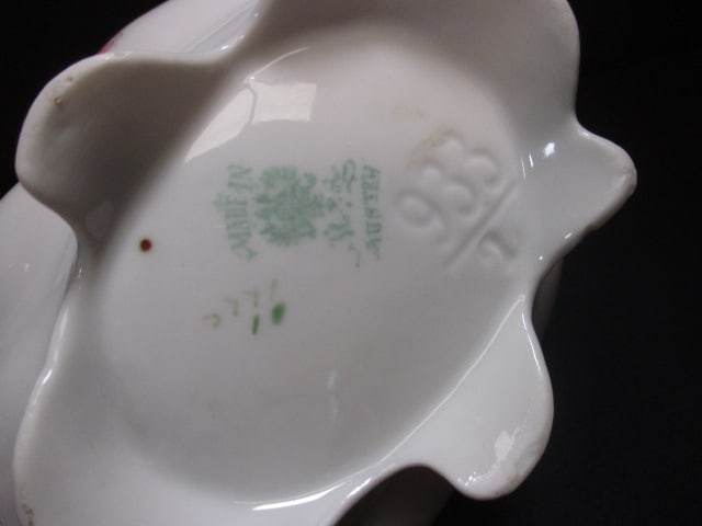 Victorian Style Cake Plate 9 1/2" & Austrian Porcelain Bowl 7" - 6