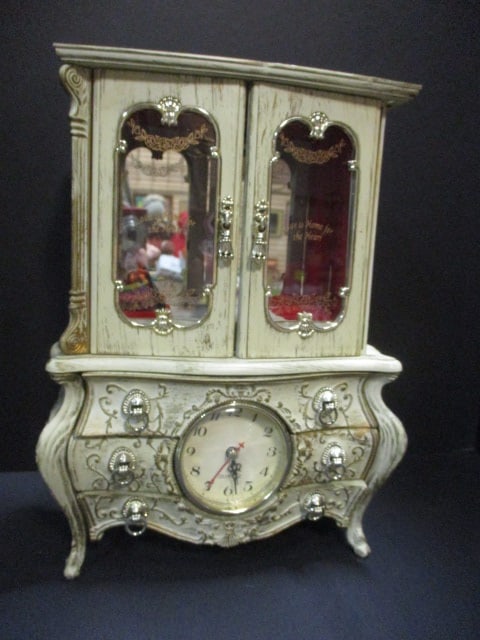 Ballerina 4 Drawer Musical Jewelry Armoire French Provincial Style (1 of 8)