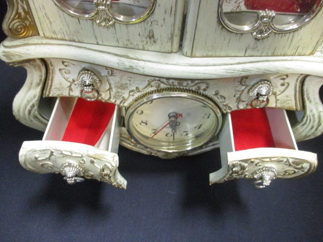 Ballerina 4 Drawer Musical Jewelry Armoire French Provincial Style - 4