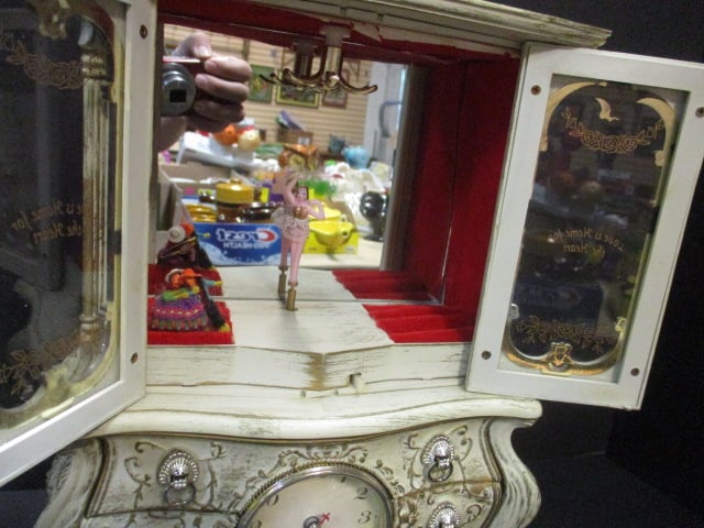 Ballerina 4 Drawer Musical Jewelry Armoire French Provincial Style - 6
