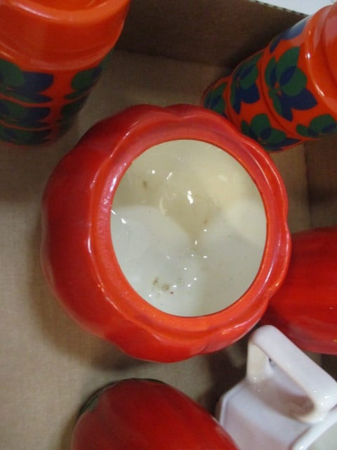 Egg Cups, Tomato Set, Gravy Boat, Pitcher, etc. - 10