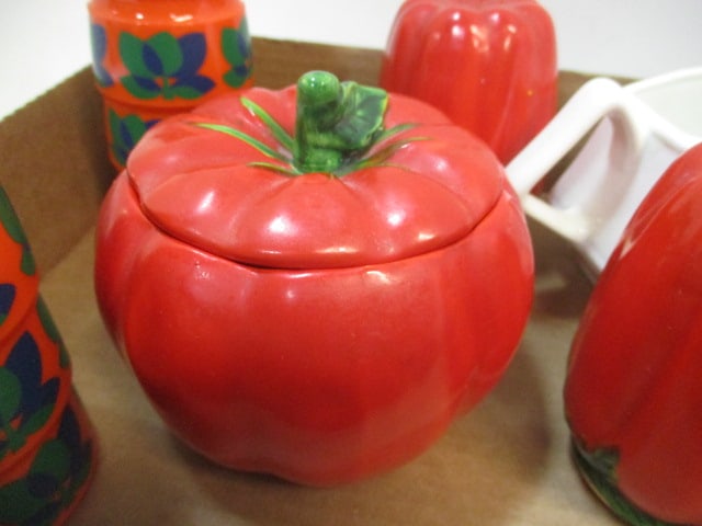 Egg Cups, Tomato Set, Gravy Boat, Pitcher, etc. - 9