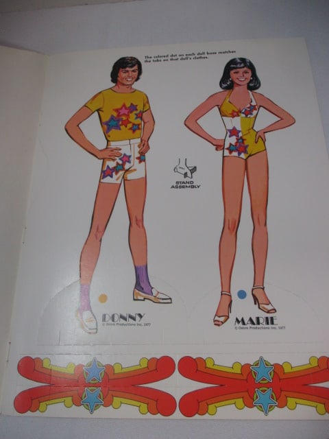 1977 Donny & Marie Paper Dolls Book - 3