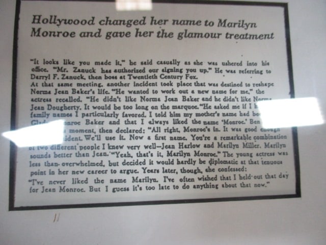 Some Like it Hot & Changing of Marilyn Monroe's Name framed - 4