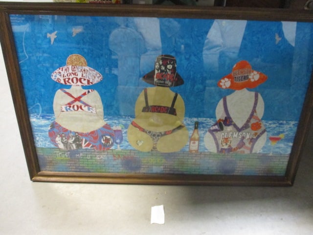 Beach Bums Quilted Mixed Wall Art framed (1 of 5)
