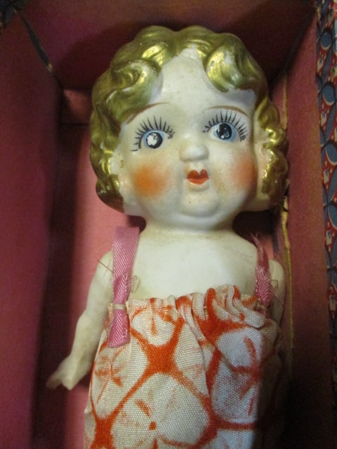 Fuji Brand Japanese Bisque Porcelain Doll in original Box - 2