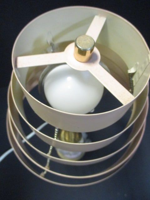 Retro Sassy Doll Table Lamp w/Metal Pink Tiered Shade - 5