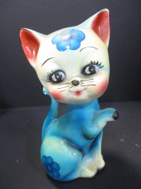 Japanese Doll Wall Pocket 8" & Japanese Cat Bank 8 1/2" - 5