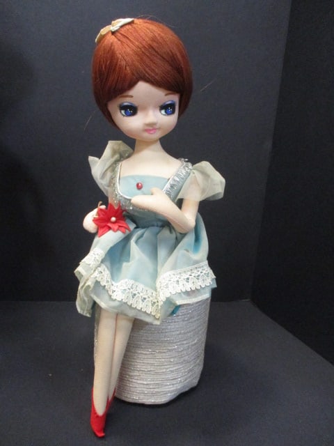 Herman Pecker Mod 1960's Big Eye Pose Dolls (Lot of 2) & Pose Doll Music Box Doll - 2
