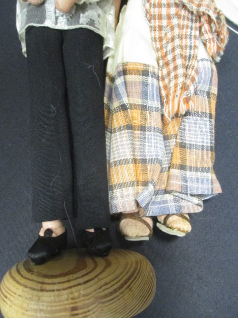 Vintage Phillipine Man Doll 9", Hispanic Lady Doll 9", - 7