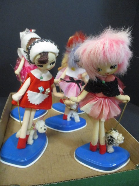 1960's Pose Dolls w/Metal Bases (Lot of 5) (1 of 6)