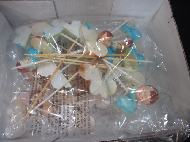 Boy & Girl Cake Decoration Sticks: .