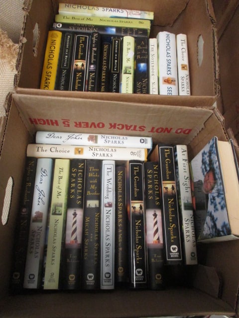 Nicholas Sparks Hardback Books (2 Boxes): .