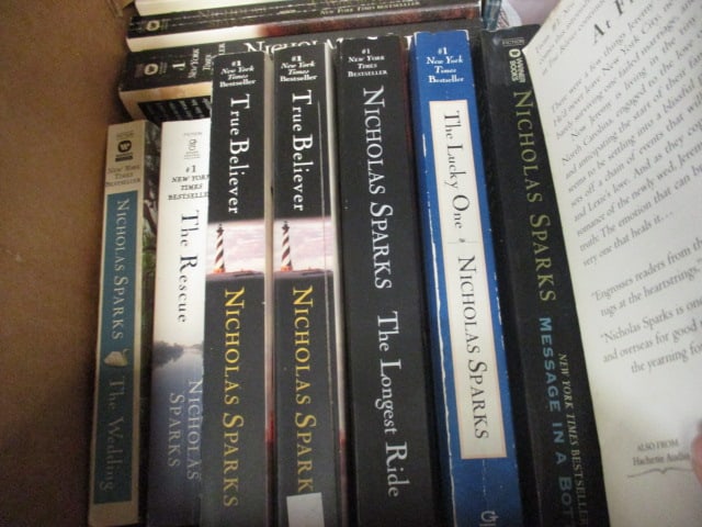 Nicholas Sparks Paperback Books (1 Box) - 2