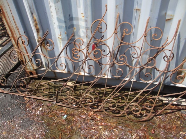 Metal Angled Iron Porch Railing: Has been cut (1 Piece 43" W) (1 Piece 83" W)