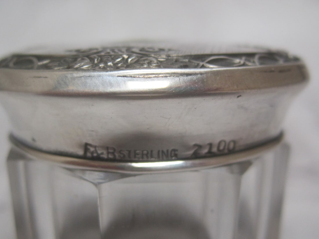 Sterling Silver & Enamel Dresser Jar - 4