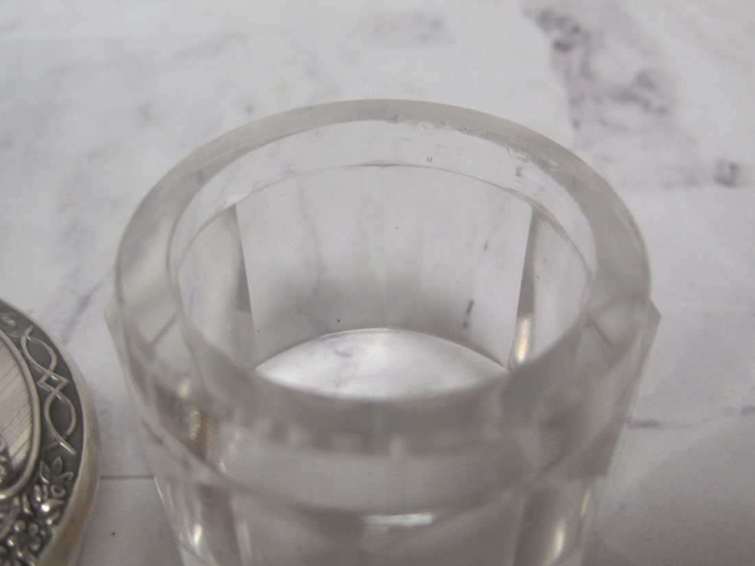 Sterling Silver & Enamel Dresser Jar - 5
