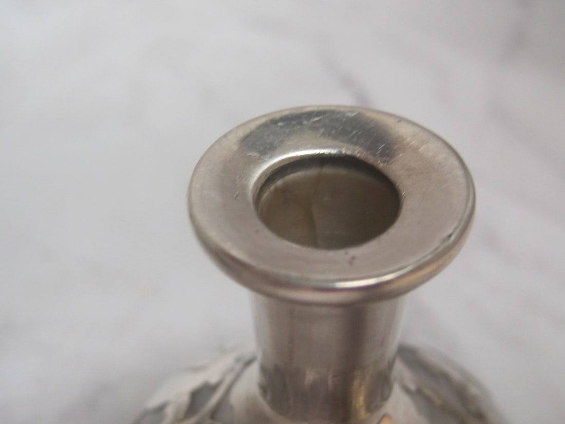 Gorham Antique Silver Overlay Perfume Bottle - 5
