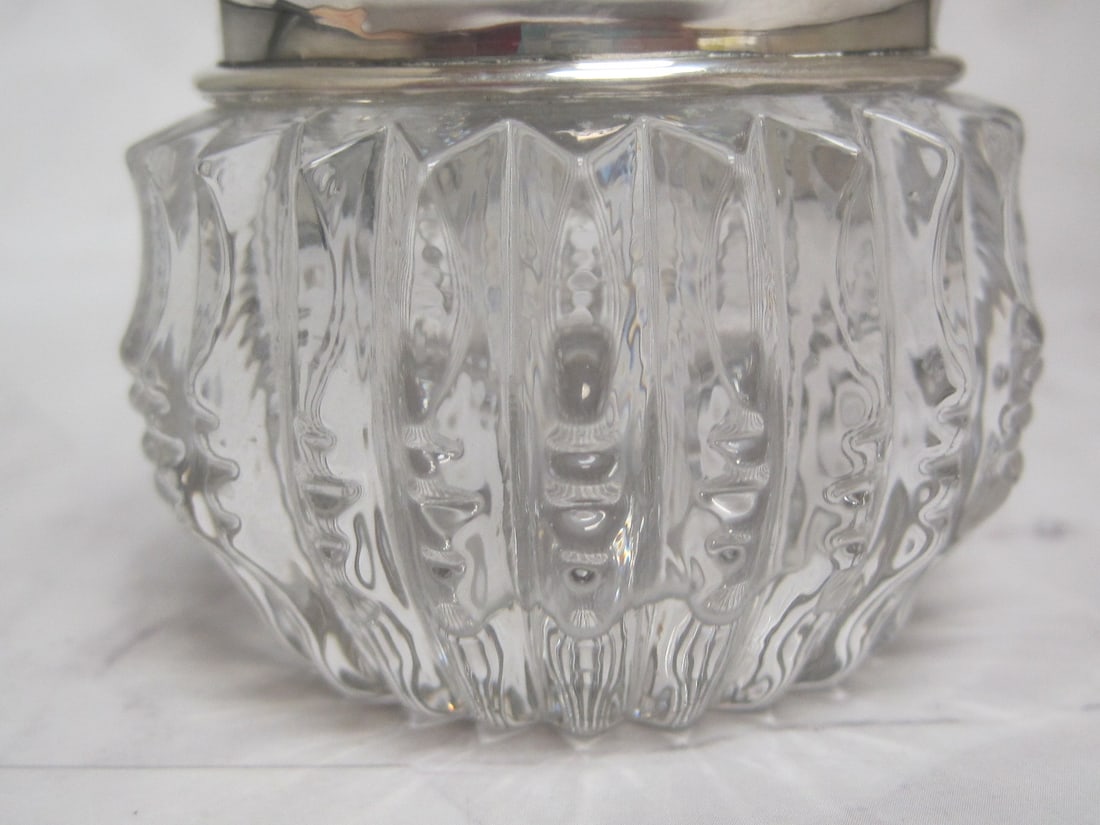 Sterling Silver & Crystal Dresser Jar - 3