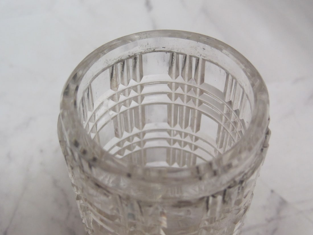 Sterling Silver & Cut Glass Dresser Jar - 5