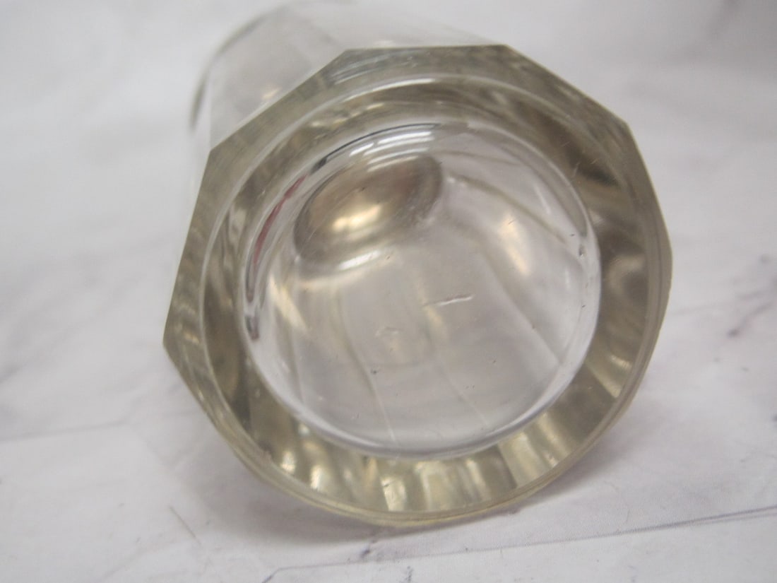Sterling Silver & Cut Glass Dresser Jar - 4