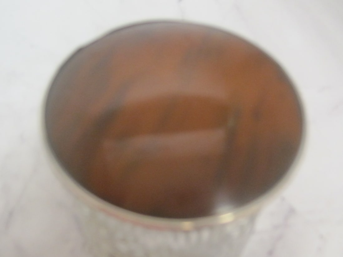 Sterling Silver & Cut Glass Dresser Jar - 4