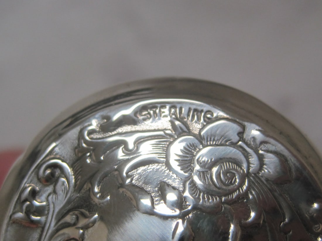 Sterling Silver & Cut Glass Dresser Jar - 3